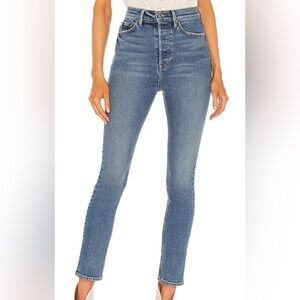 GRLFRND denim piper super high rise stretch slim crop